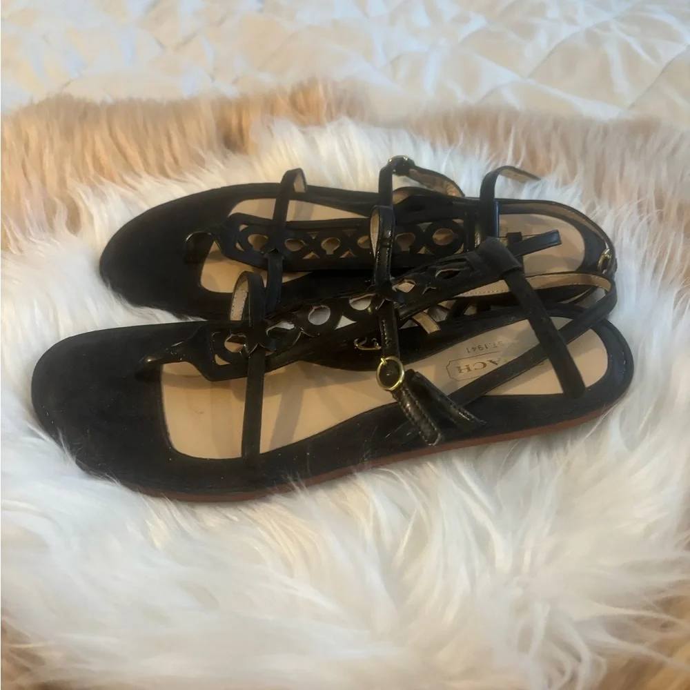 BLACK COACH AVIATORS, SIZE 6. - Picture 4 of 6